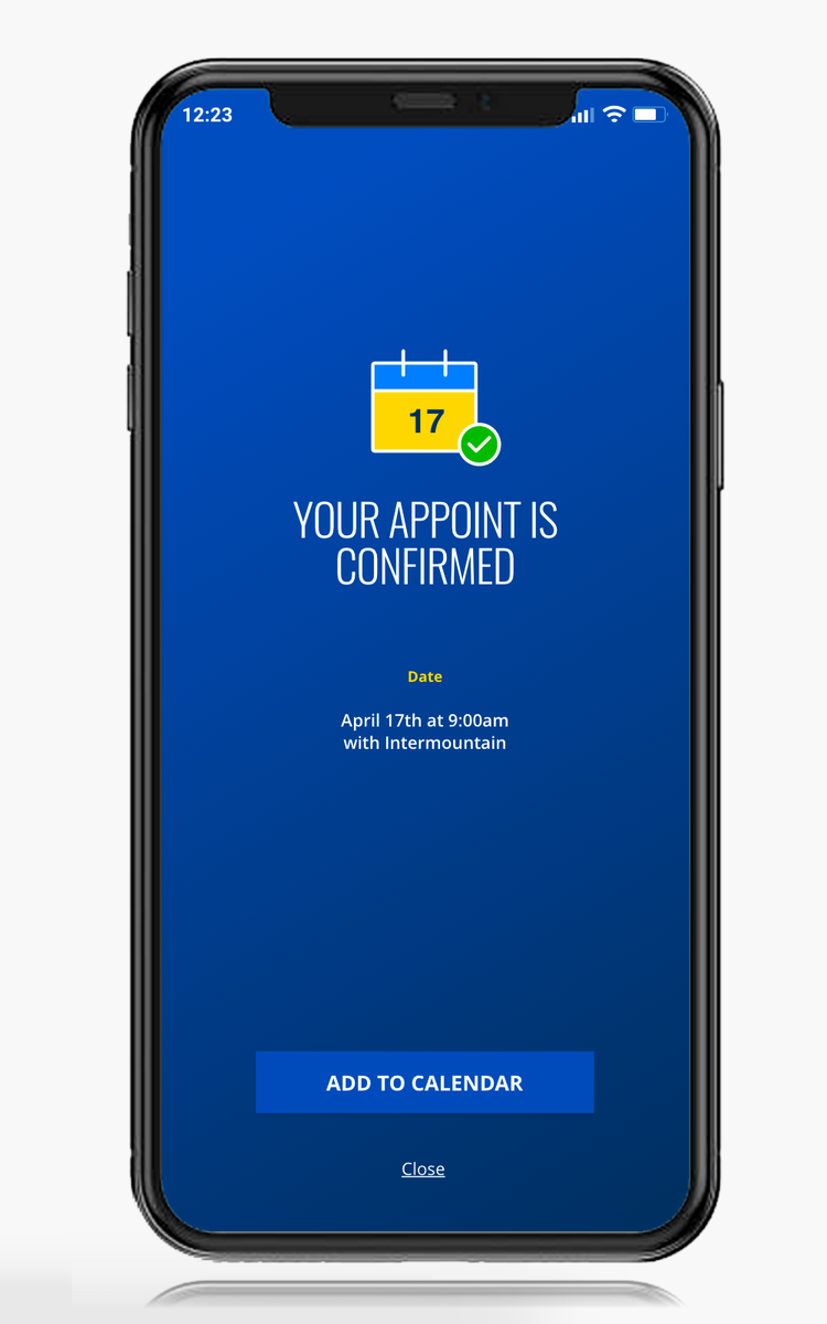 Appointment confirmed